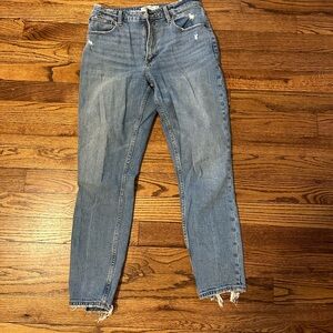 Abercrombie Curve Love High Rise Distressed Jean